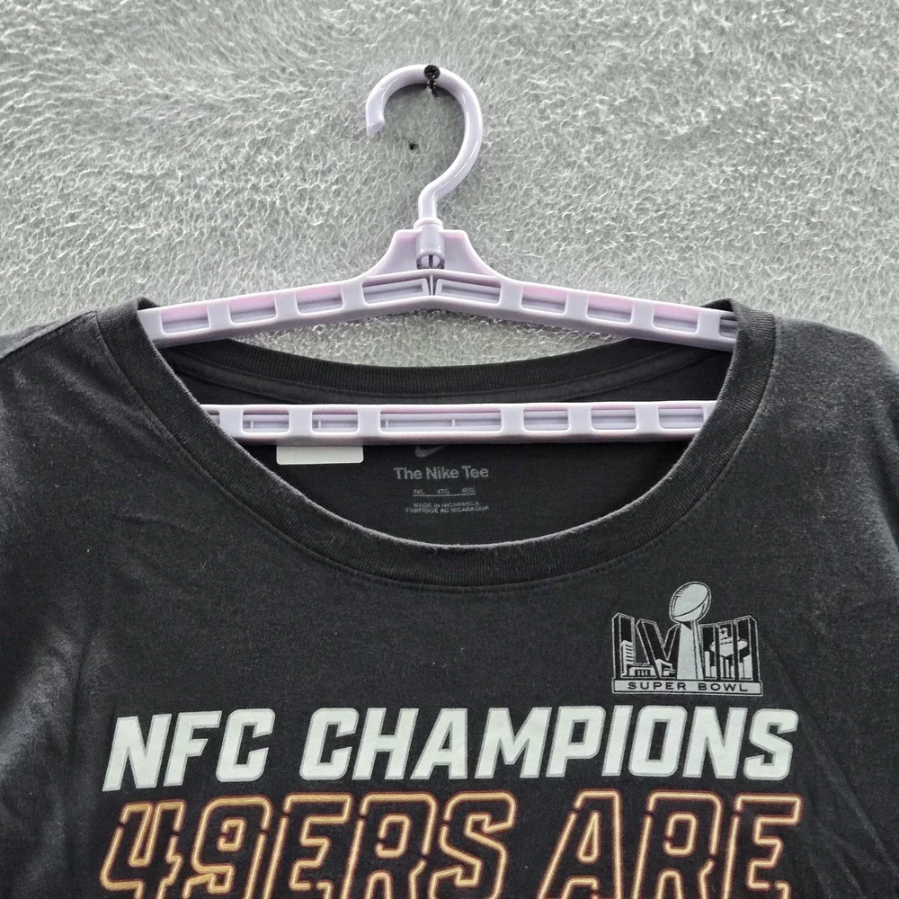 San Francisco 49ers Men Shirt 4XL Black Nike Graphic Team Logo The Tee